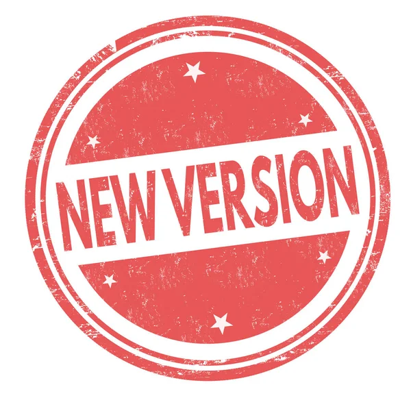 New Version Sign Stamp White Background Vector Illustration — Stock Vector