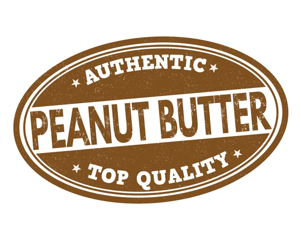 Sinal Manteiga Amendoim Carimbo Sobre Fundo Branco Ilustração Vetorial — Vetor de Stock