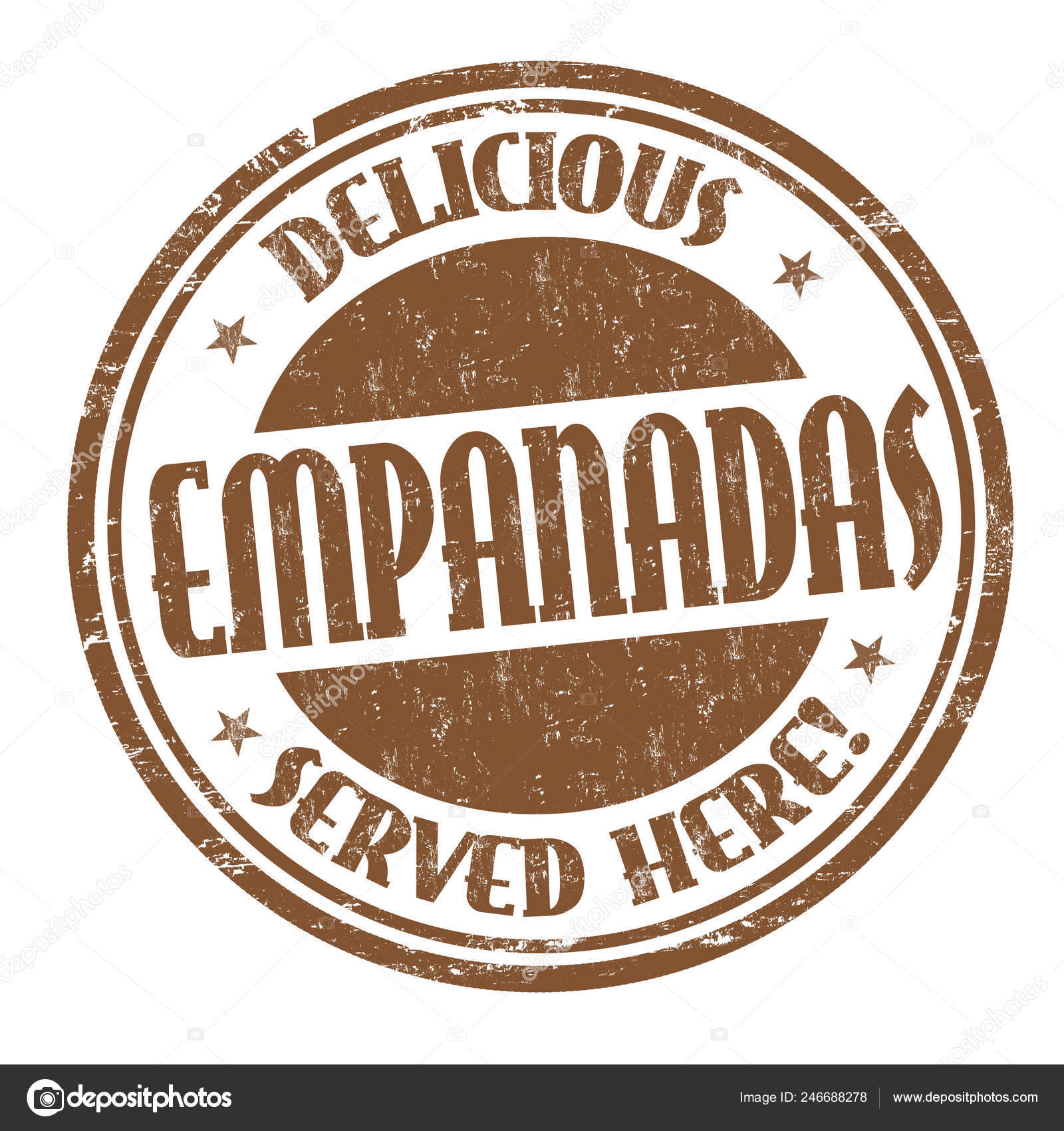 Empanadas Sign Stamp White Background Vector Illustration Stock Vector