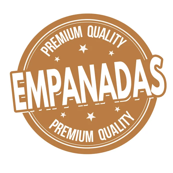 Σημάδι Empanadas Σφραγίδα Άσπρο Φόντο Εικονογράφηση Διάνυσμα — Διανυσματικό Αρχείο