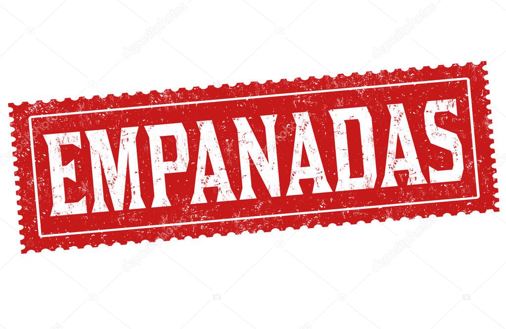 Empanadas sign or stamp on white background, vector illustration