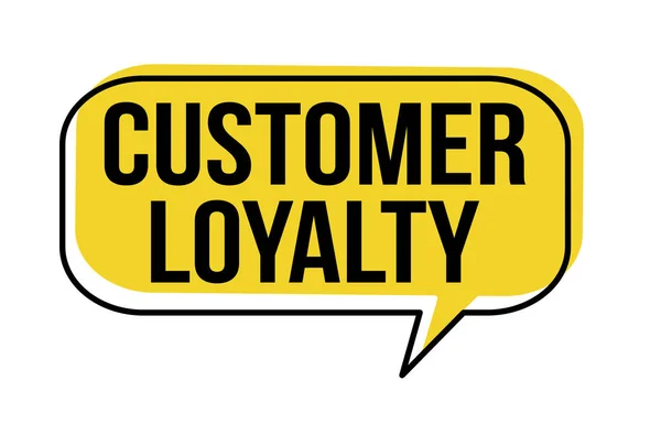 Customer Loyalty Speech Bubble White Background Vector Illustration — Stock Vector