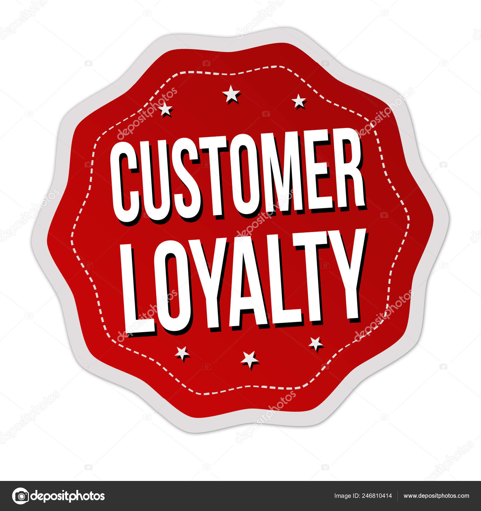 Etiqueta Etiqueta Lealtad Del Cliente Sobre Fondo Blanco Ilustración