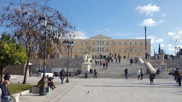 Athens Greece November 2018 Syntagma Square Parliament Building Athens Greece — Stock Photo, Image