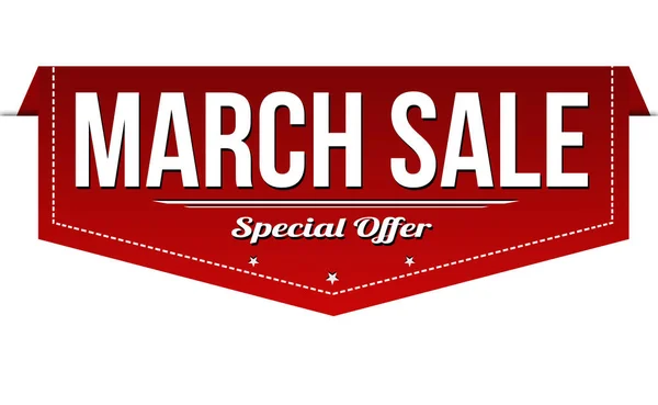 March sale banner design — Stock Vector