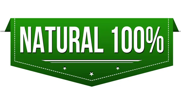 Natuurlijke 100% spandoekontwerp — Stockvector