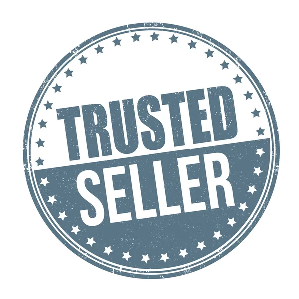 Znak zaufanego sprzedawcy lub pieczęć — Wektor stockowy