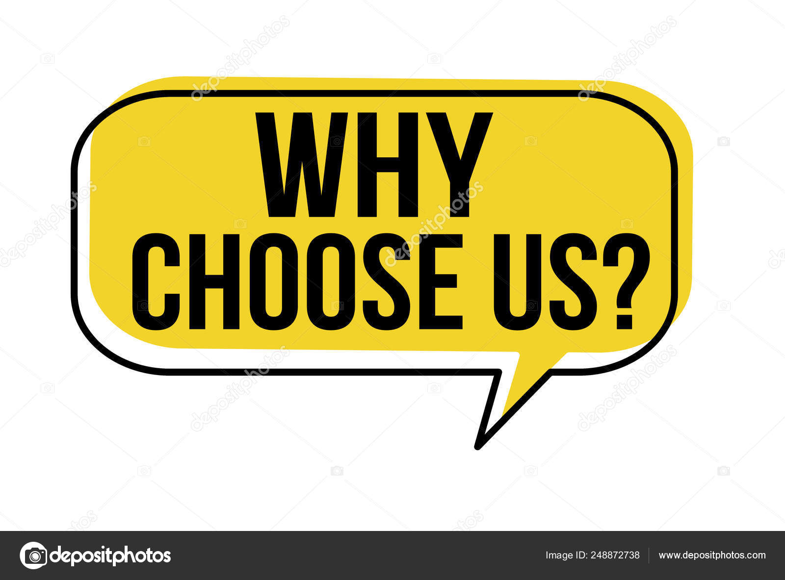 Why choose us speech bubble Stock Vector by ©roxanabalint 248872738