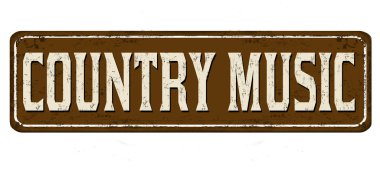 Country müzik vintage paslı metal işareti 