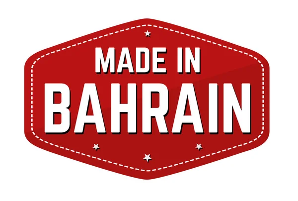 Etiqueta o pegatina hecha en Bahréin — Archivo Imágenes Vectoriales