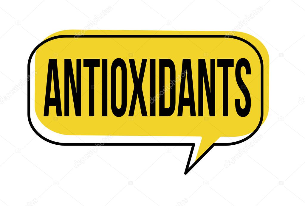 Antioxidants speech bubble
