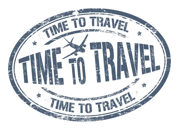 Time to travel sign or stamp — Stock Vector