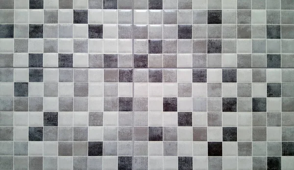 Black and white traditional ceramic floor tile — Stock Photo, Image