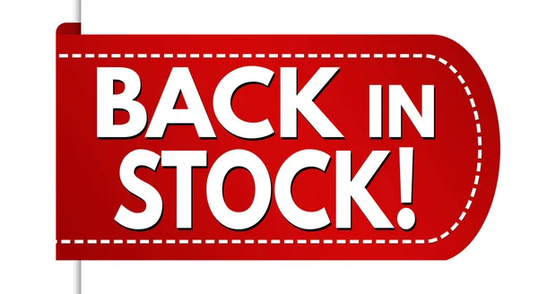 Back in stock banner design — Stock Vector