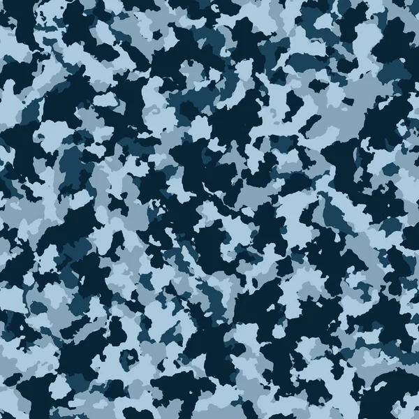 Blue Military Camouflage Background Texture Vector Illustration — Stock Vector