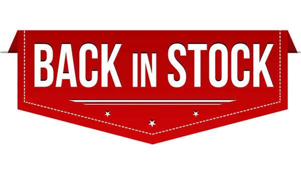 Voltar em estoque banner design —  Vetores de Stock