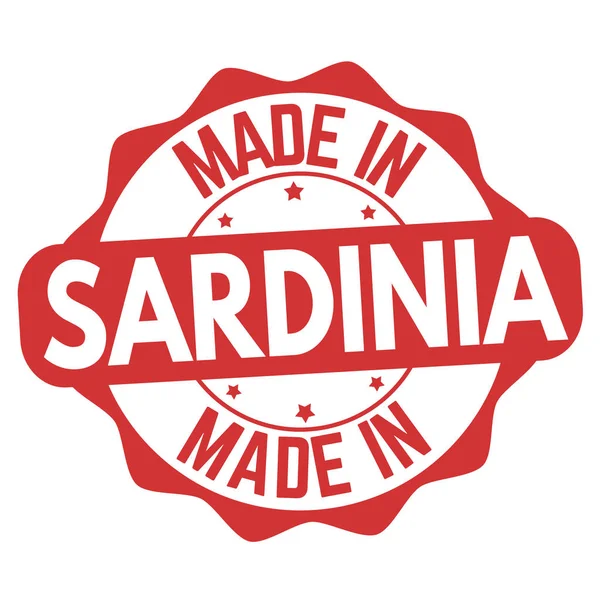 Made in Sardinia sign or stamp — Stock Vector