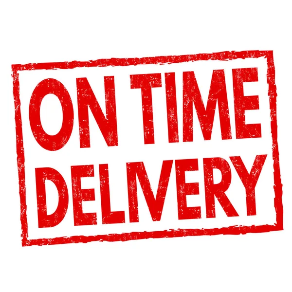 On time delivery sign or stamp — Stock Vector