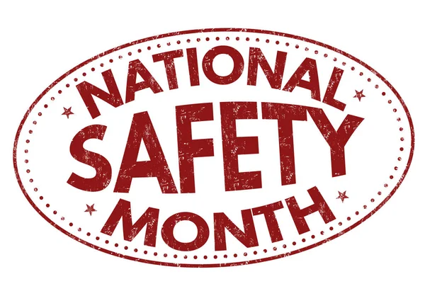 National safety month sign or stamp — Stock Vector