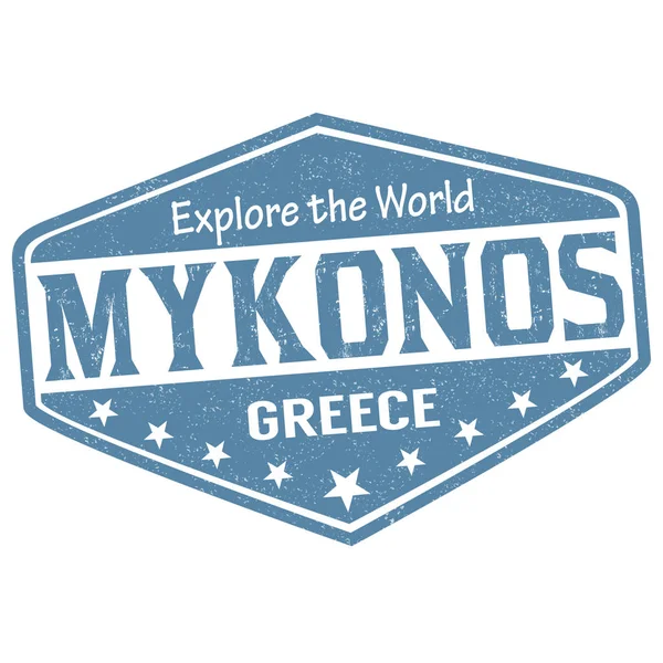 Mykonos teken of stempel — Stockvector