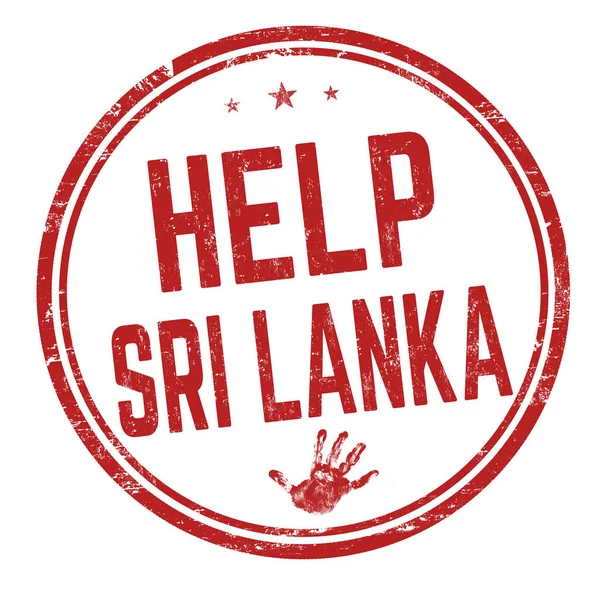 Help Sri Lanka teken of stempel — Stockvector