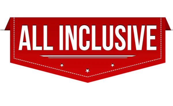 All inclusive banner design — Stock Vector