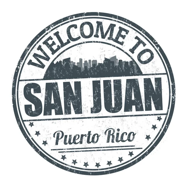 Bienvenue à San Juan signe ou timbre — Image vectorielle