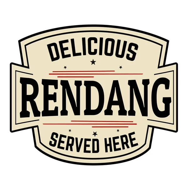 Signo o sello de Rendang — Vector de stock