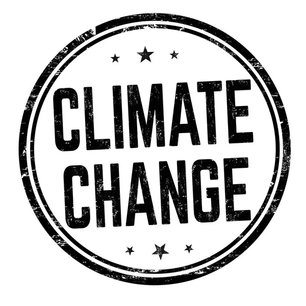 Σημάδι ή σφραγίδα αλλαγής του κλίματος — Διανυσματικό Αρχείο