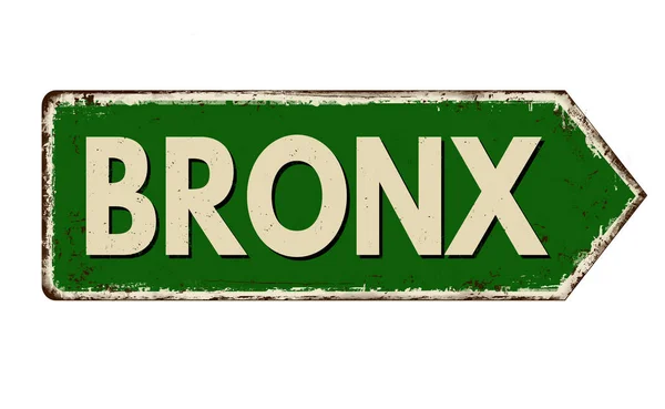 Bronx vintage paslı metal işareti — Stok Vektör