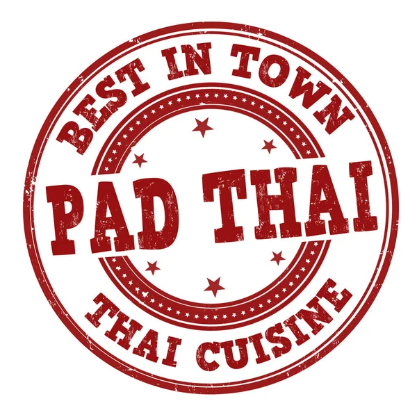 Pad thai segno o timbro — Vettoriale Stock