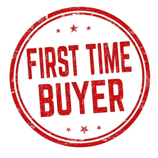 First time buyer sign or stamp — Stock Vector