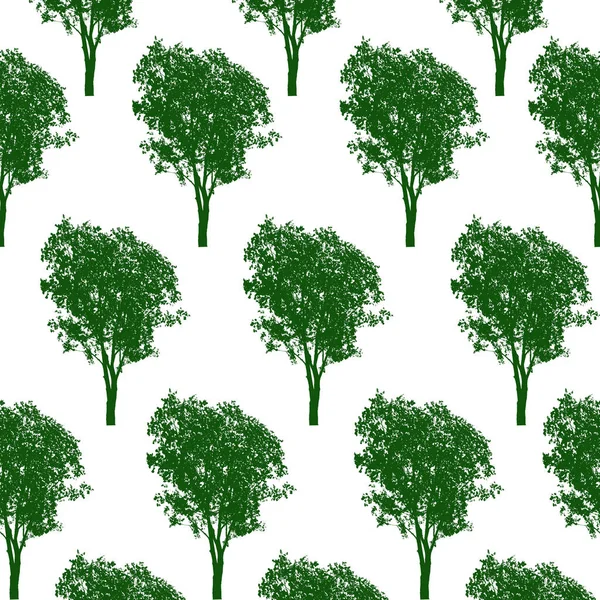Árboles patrón textura diseño — Vector de stock