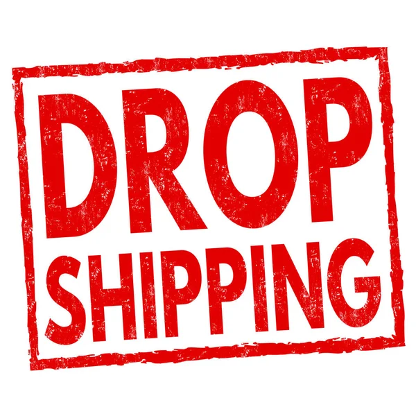 Drop Shipping teken of stempel — Stockvector