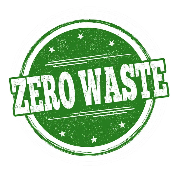 Znak zero odpadów lub pieczęć — Wektor stockowy