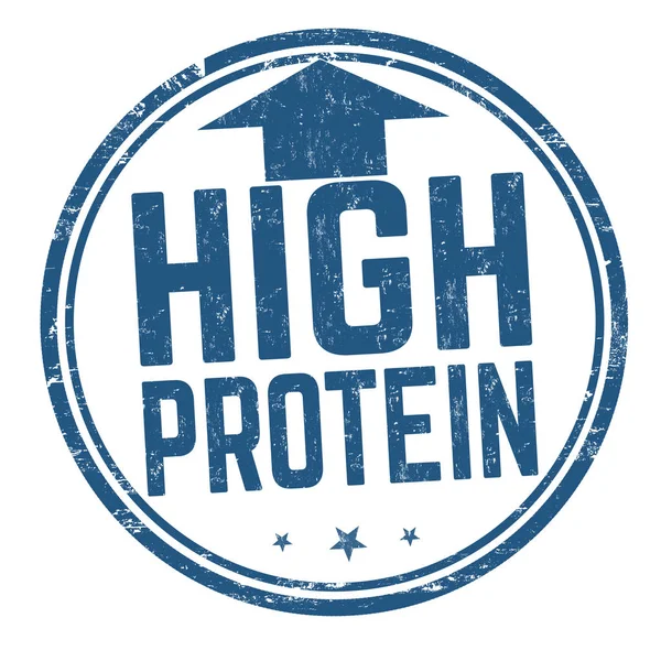 High protein sign or stamp — Stock Vector