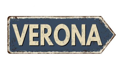 Verona Vintage paslı metal işareti 