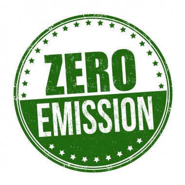 Zero emission sign or stamp clipart