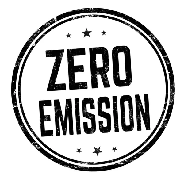 Zero Emission teken of stempel — Stockvector