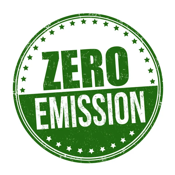Zero Emission teken of stempel — Stockvector