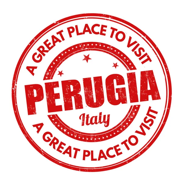 Perugia segno o timbro — Vettoriale Stock
