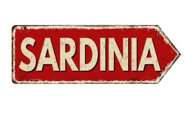 Sardunya vintage paslı metal işareti 