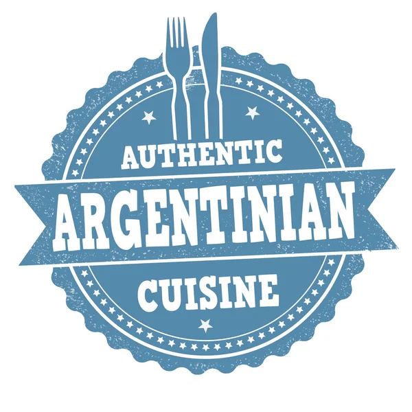 Autentica cucina argentina segno o timbro — Vettoriale Stock