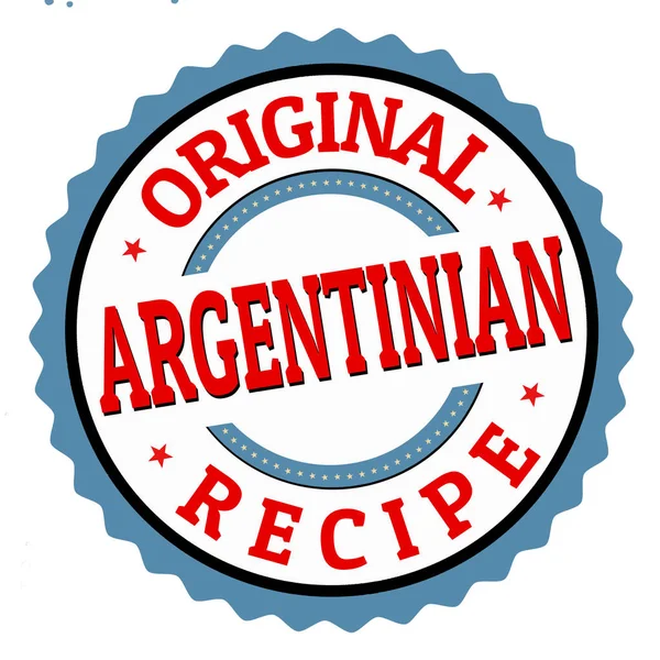 Original argentinian recipe sign or stamp — Stock Vector