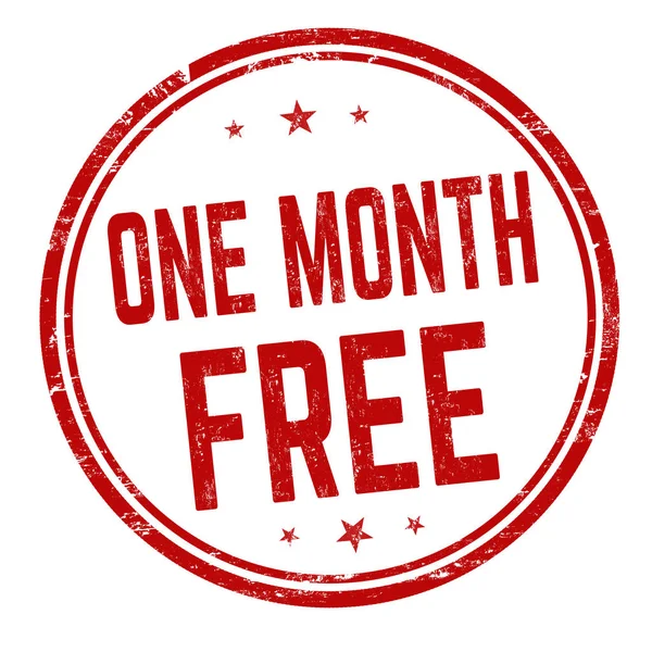 Einen Monat gratis Zeichen oder Stempel — Stockvektor