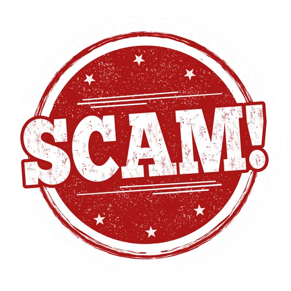 Scam signe ou timbre — Image vectorielle