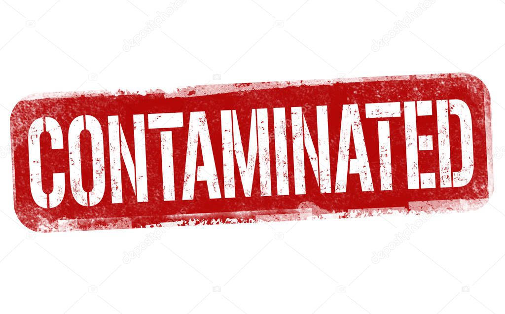 Contaminated sign or stamp