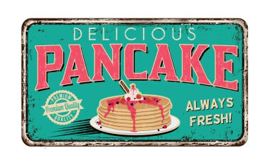 Pancake vintage paslı metal işareti