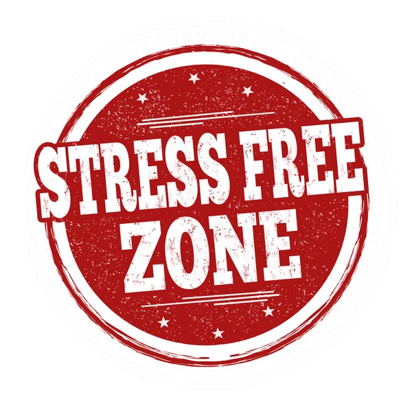 Stress vrije zone teken of stempel — Stockvector