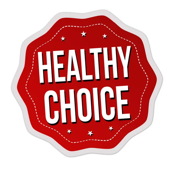 Etiqueta o pegatina de elección saludable — Vector de stock